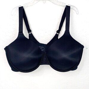 Vanity Fair  Beauty Back Smoothing Minimizer Bra Midnight Black Womens‎ 44DDD